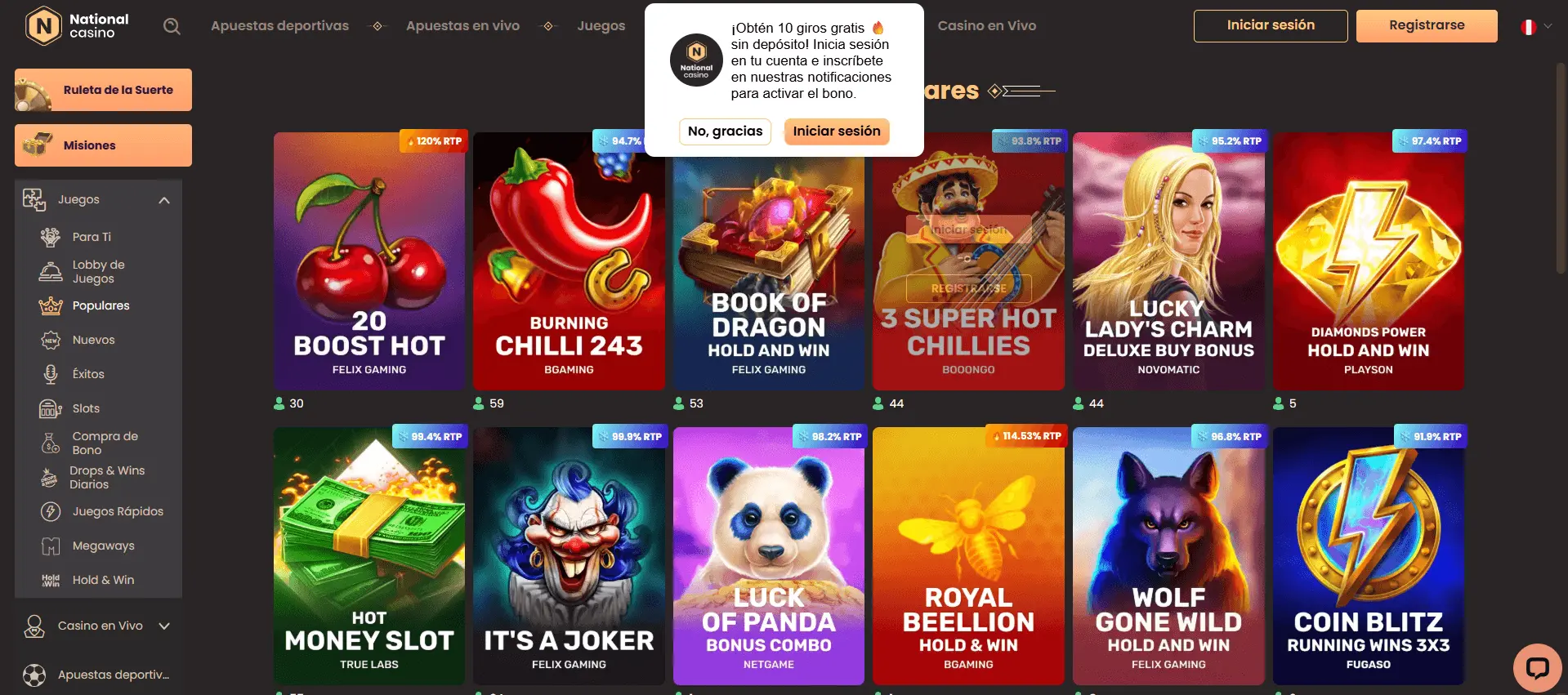 NationalCasino — screenshot